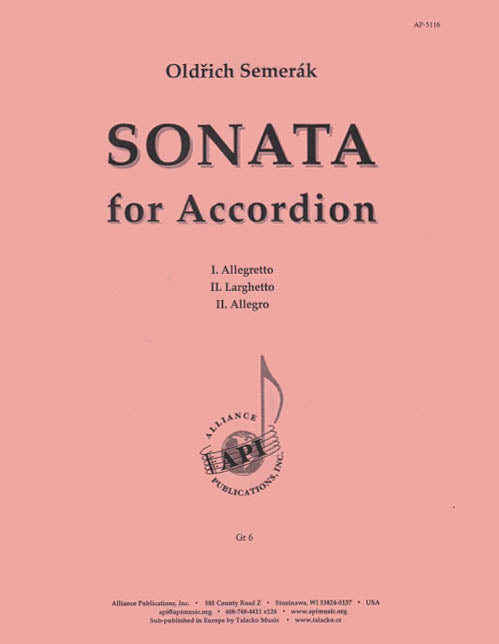 Product Cover for Sonata for Accordion