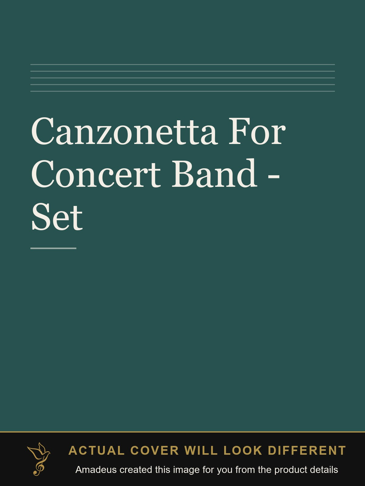 Canzonetta For Concert Band - Set - Amadeus created this image from the product details; the actual cover will look different