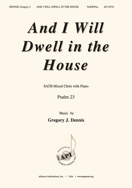 Product Cover for And I Will Dwell in the House