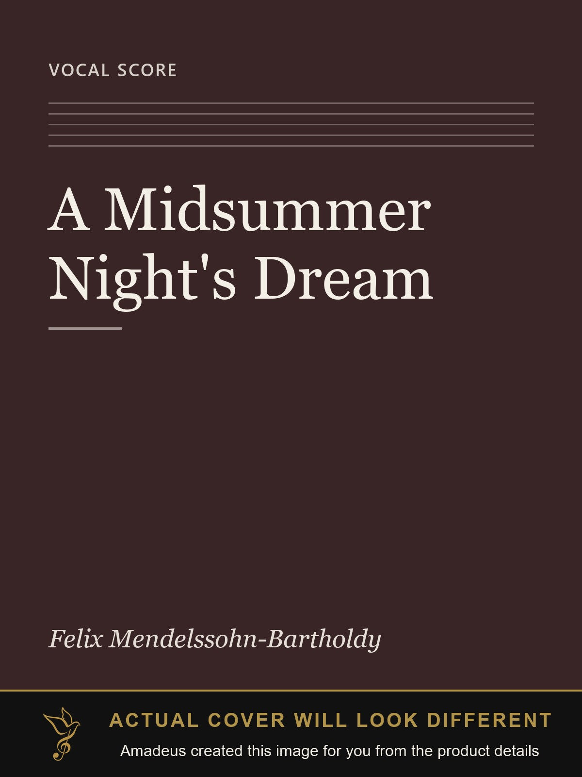 A Midsummer Night's Dream - Amadeus created this image from the product details; the actual cover will look different