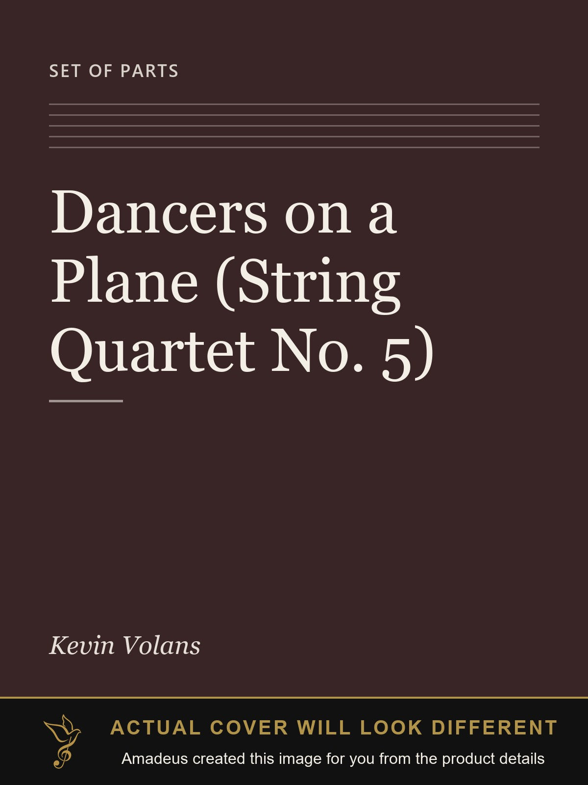 Dancers on a Plane (String Quartet No. 5) - Amadeus created this image from the product details; the actual cover will look different