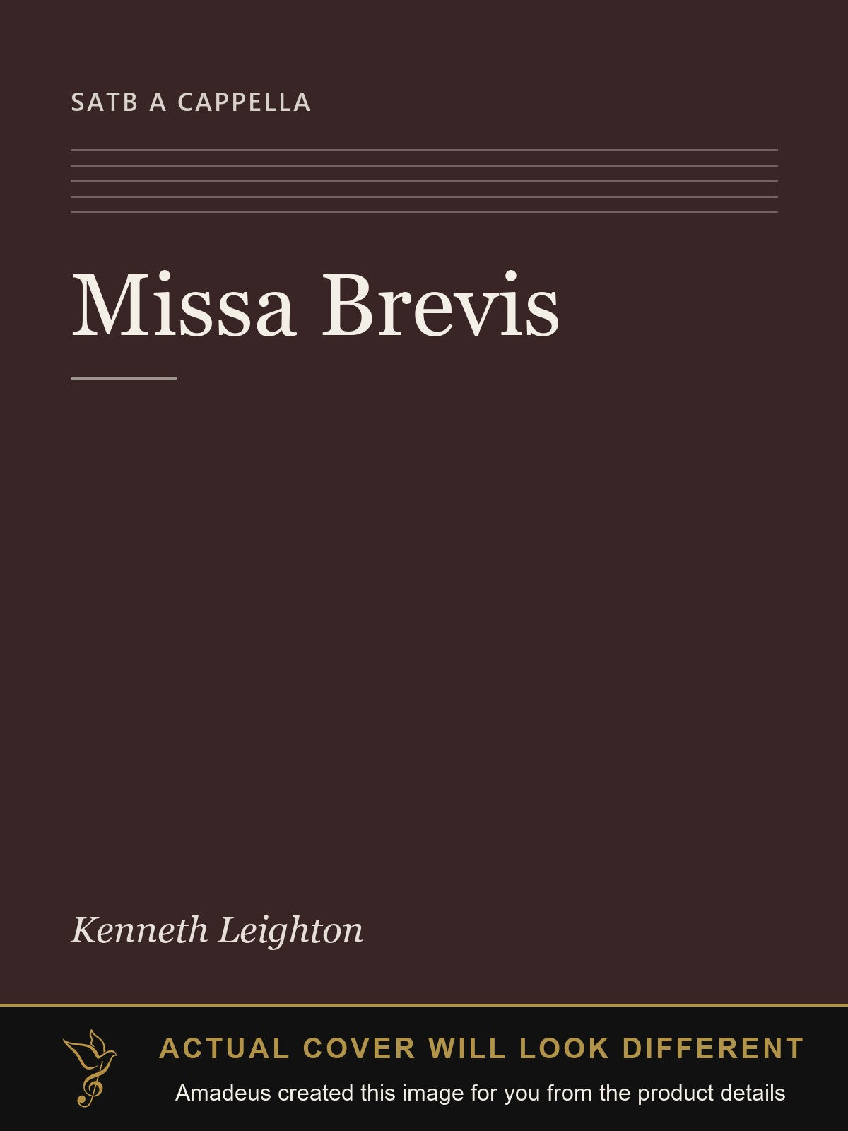 Missa Brevis - Amadeus created this image from the product details; the actual cover will look different