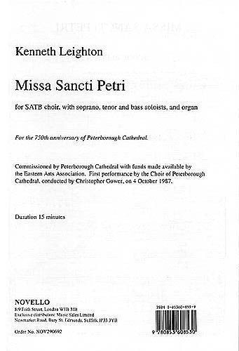 Product Cover for Kenneth Leighton: Missa Sancti Petri