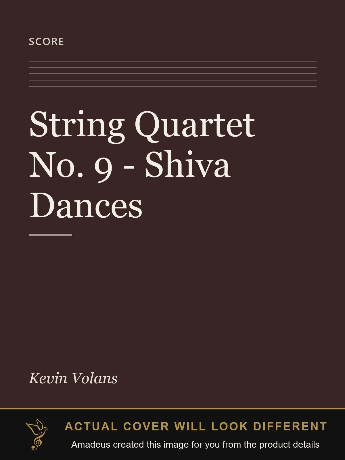 String Quartet No. 9 - Shiva Dances - Amadeus created this image from the product details; the actual cover will look different