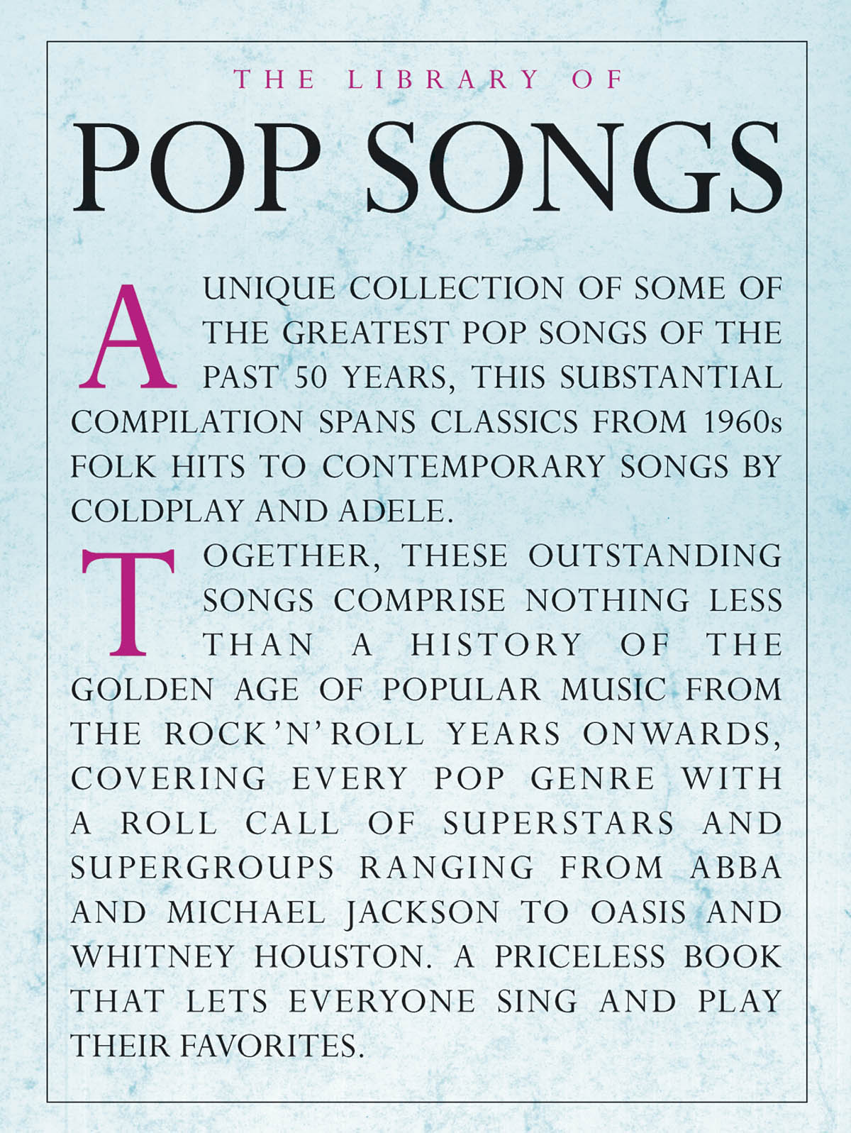 Product Cover for The Library of Pop Songs