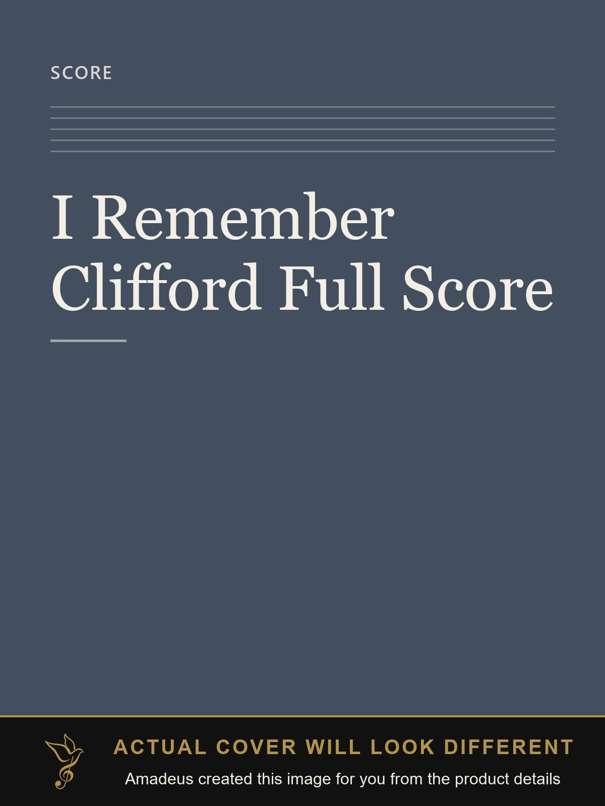 I Remember Clifford Full Score - Amadeus created this image from the product details; the actual cover will look different