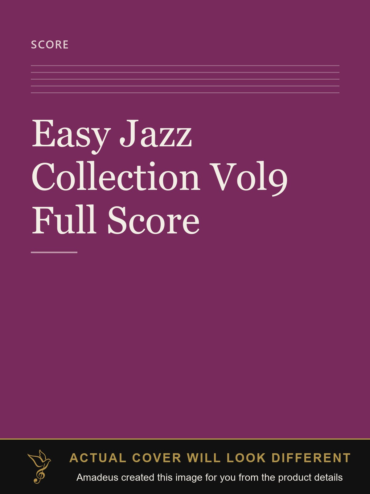 Easy Jazz Collection Vol9 Full Score - Amadeus created this image from the product details; the actual cover will look different