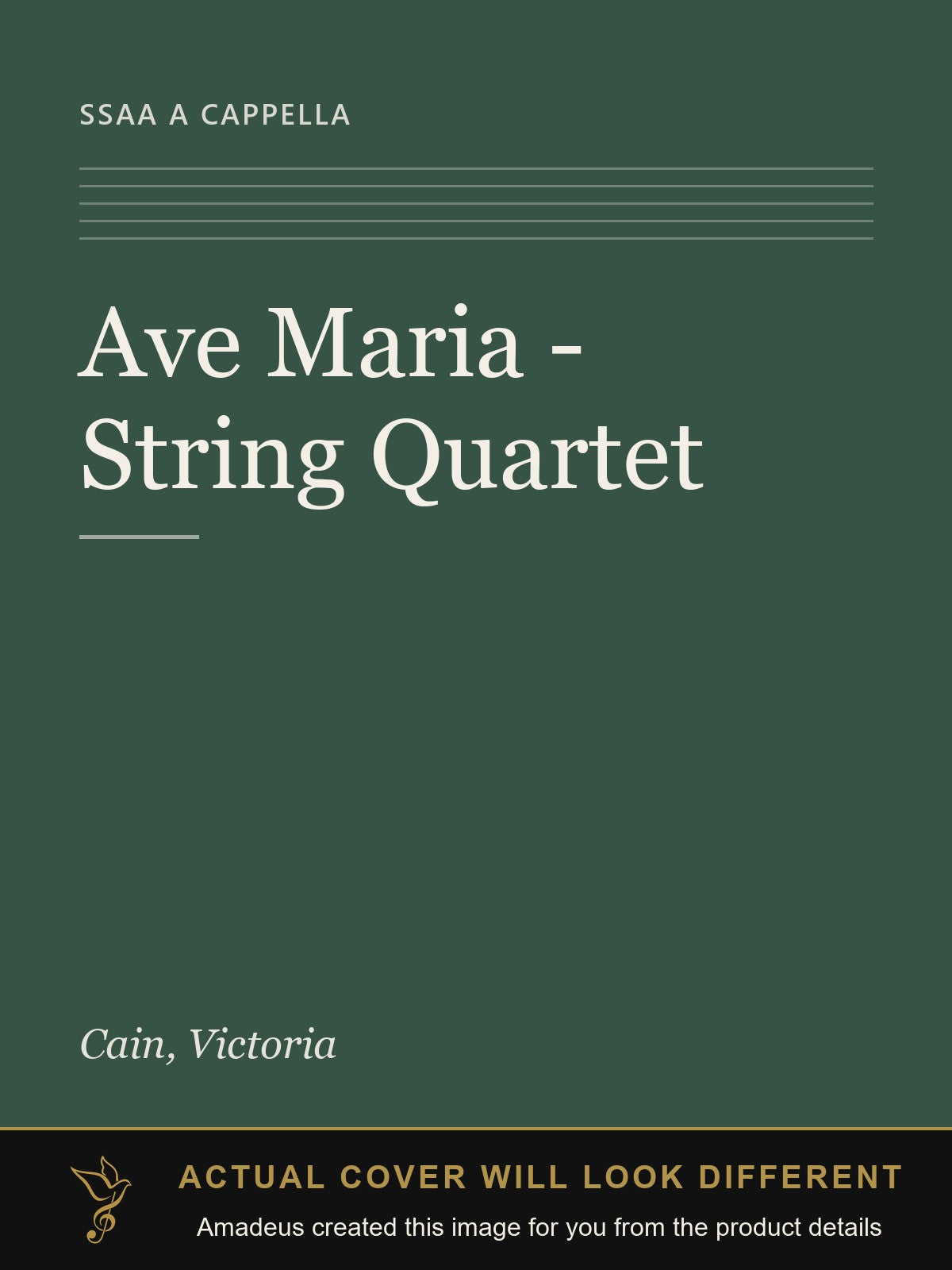 Ave Maria - String Quartet - Amadeus created this image from the product details; the actual cover will look different