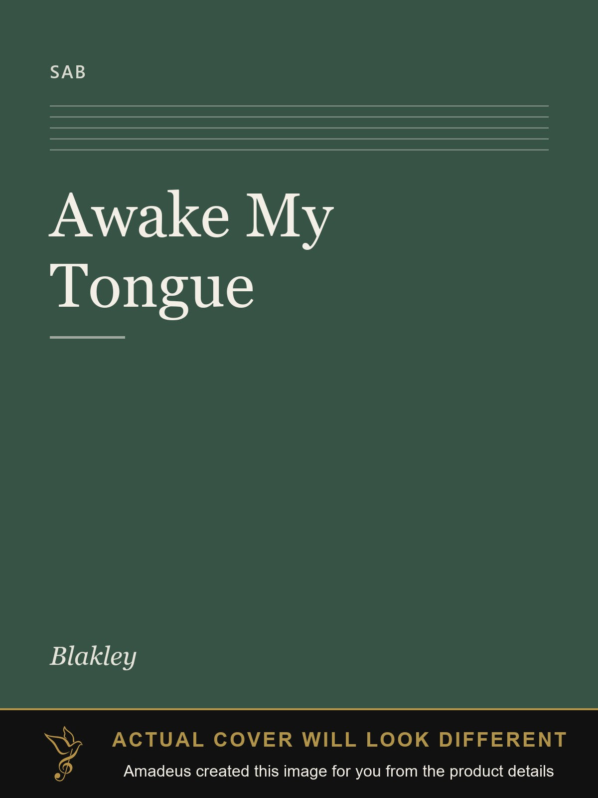 Awake My Tongue - Amadeus created this image from the product details; the actual cover will look different