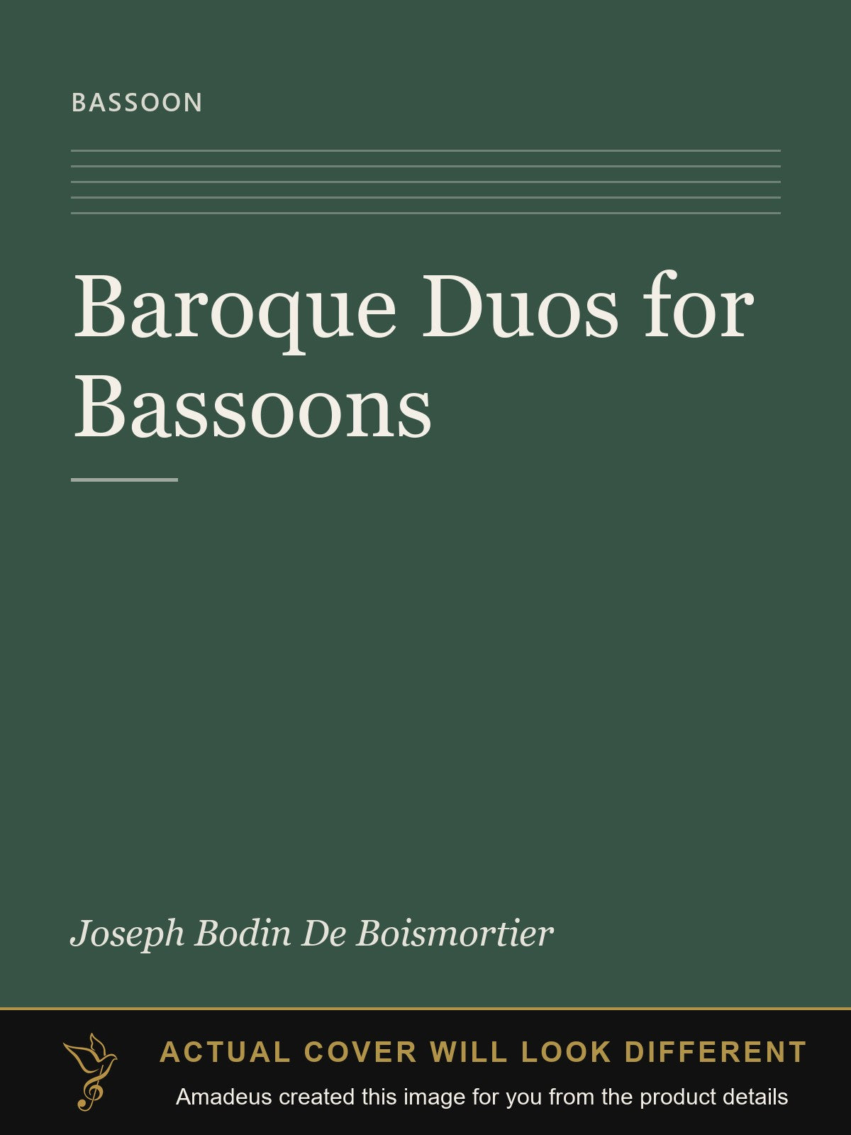 Baroque Duos for Bassoons - Amadeus created this image from the product details; the actual cover will look different