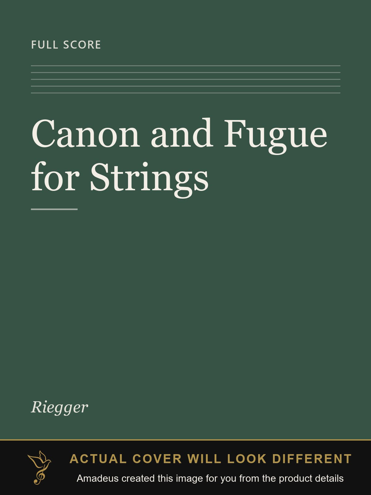 Canon and Fugue for Strings - Amadeus created this image from the product details; the actual cover will look different