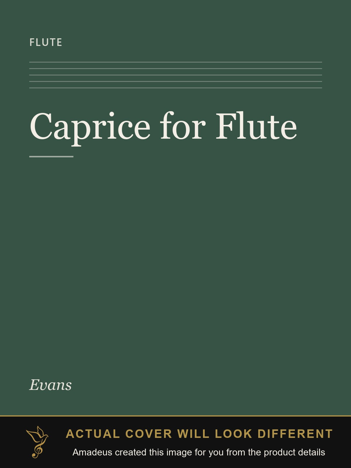 Caprice for Flute - Amadeus created this image from the product details; the actual cover will look different