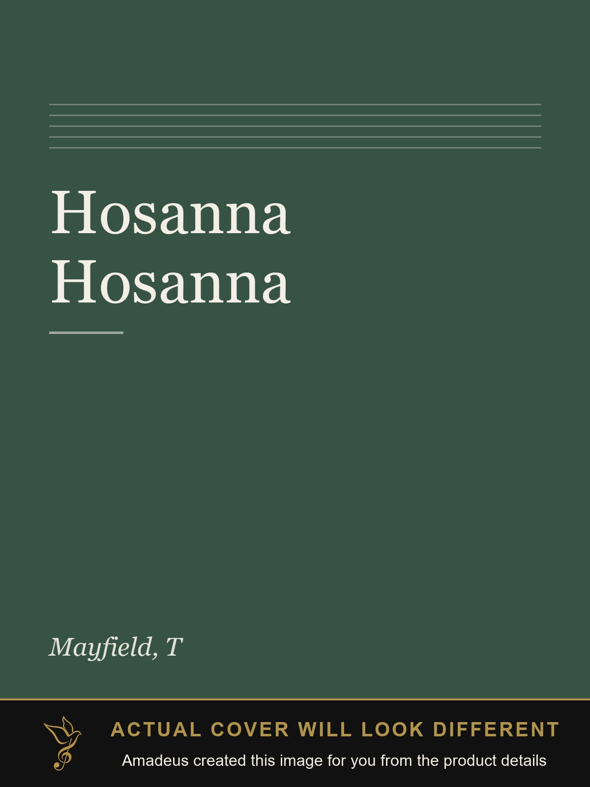 Hosanna Hosanna - Amadeus created this image from the product details; the actual cover will look different
