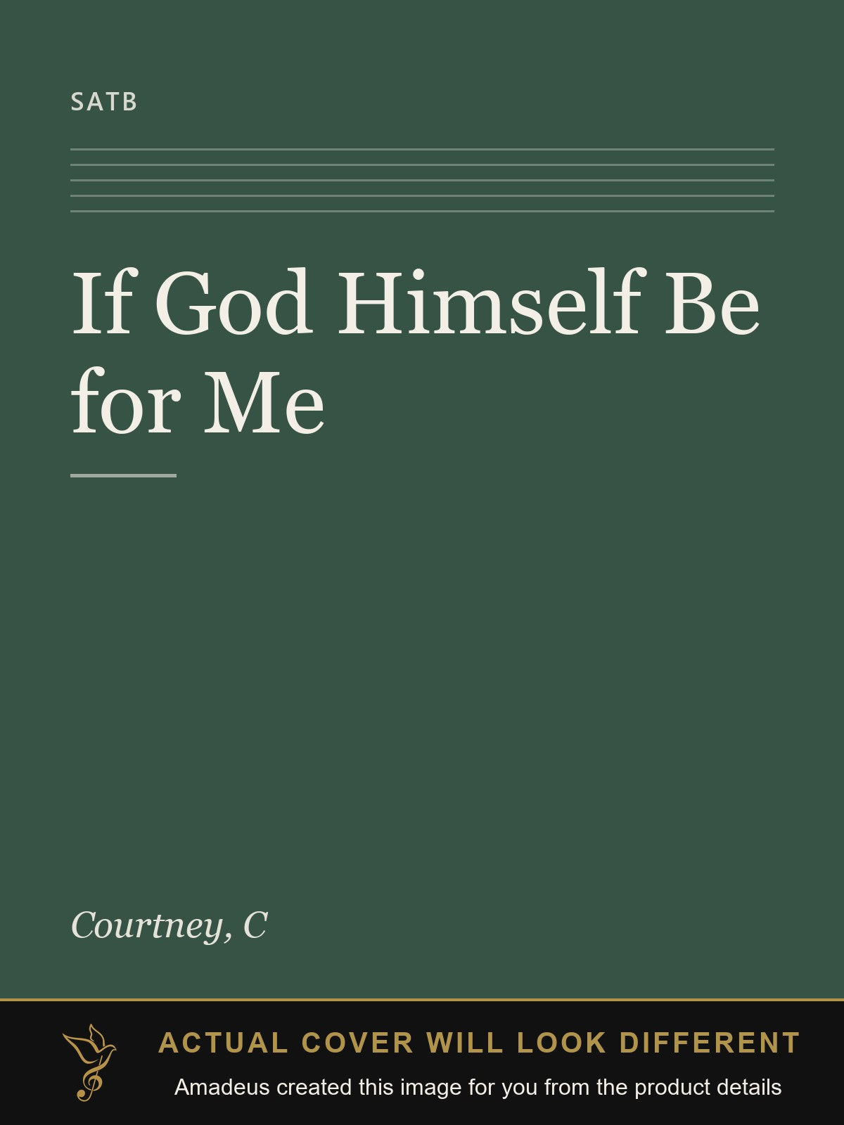 If God Himself Be for Me - Amadeus created this image from the product details; the actual cover will look different