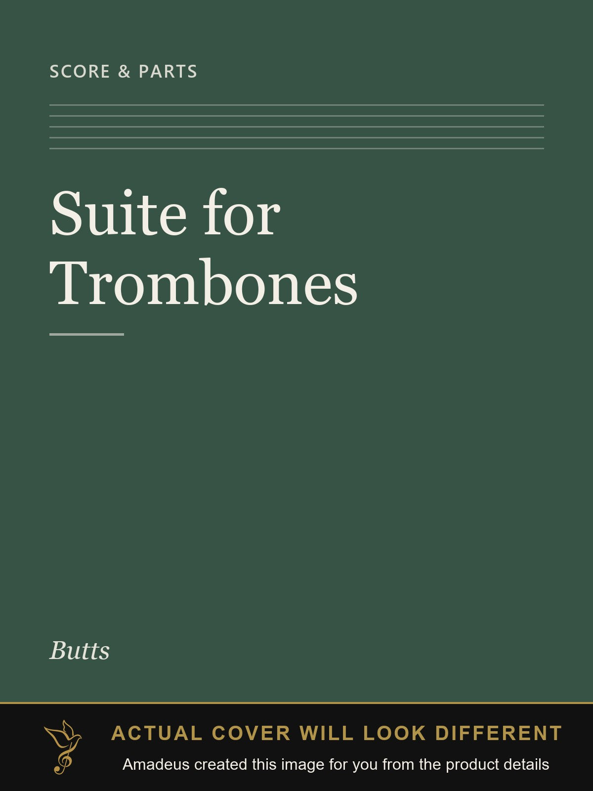 Suite for Trombones - Amadeus created this image from the product details; the actual cover will look different