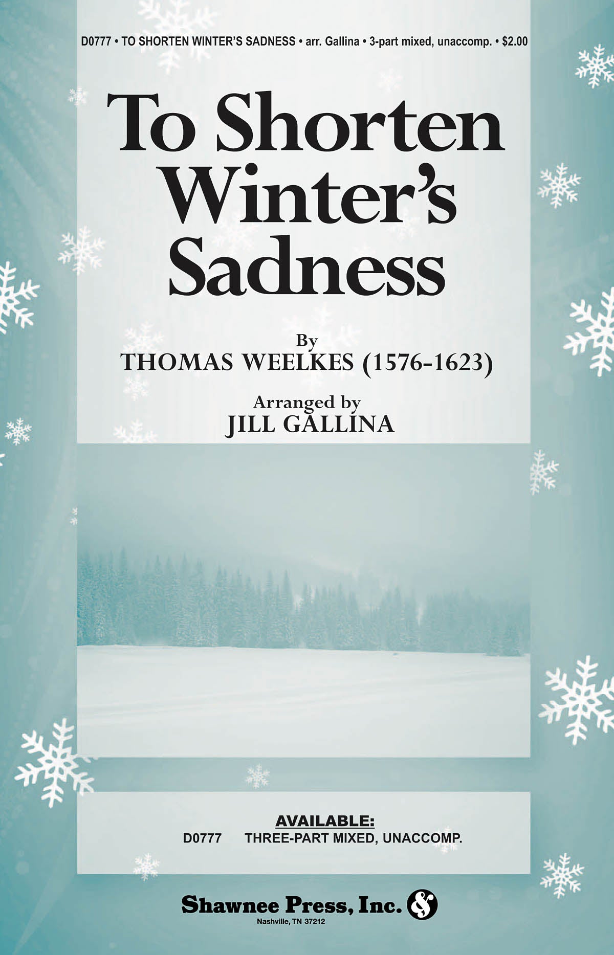 Product Cover for To Shorten Winter's Sadness (3-part mixed, unaccomp.)