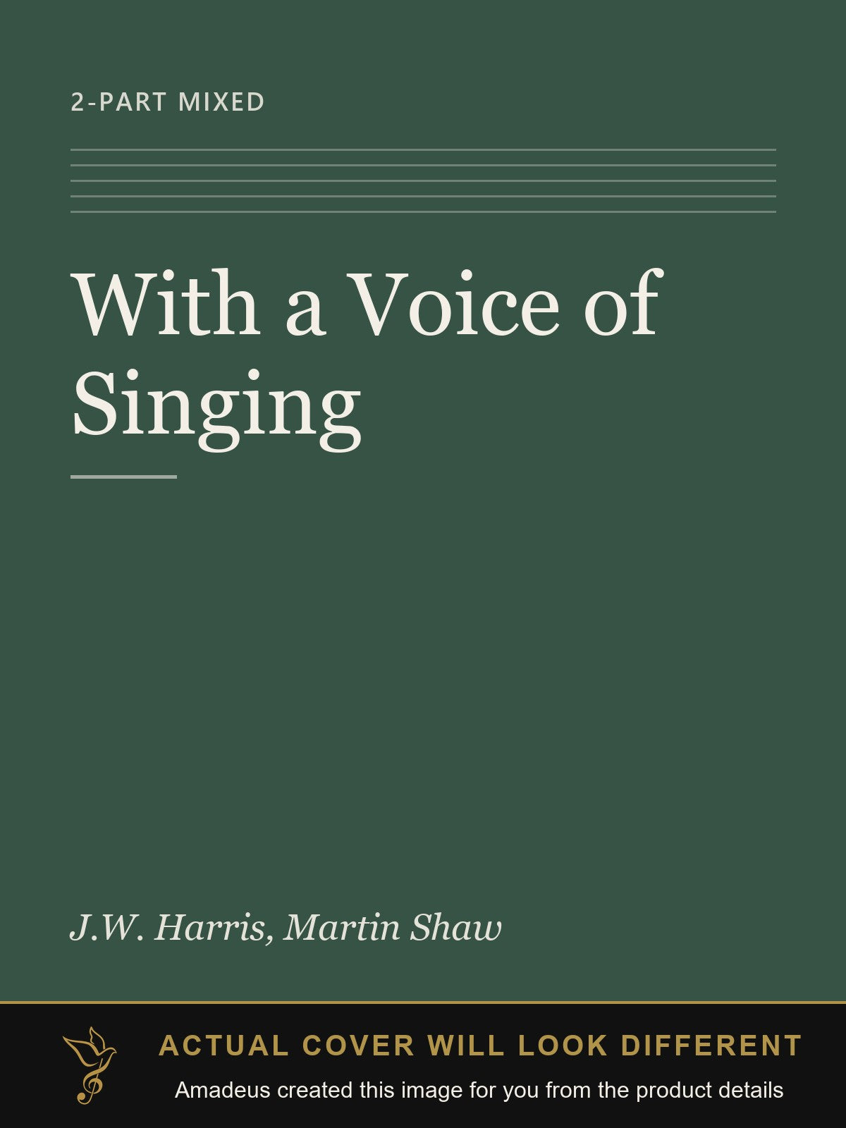 With a Voice of Singing - Amadeus created this image from the product details; the actual cover will look different
