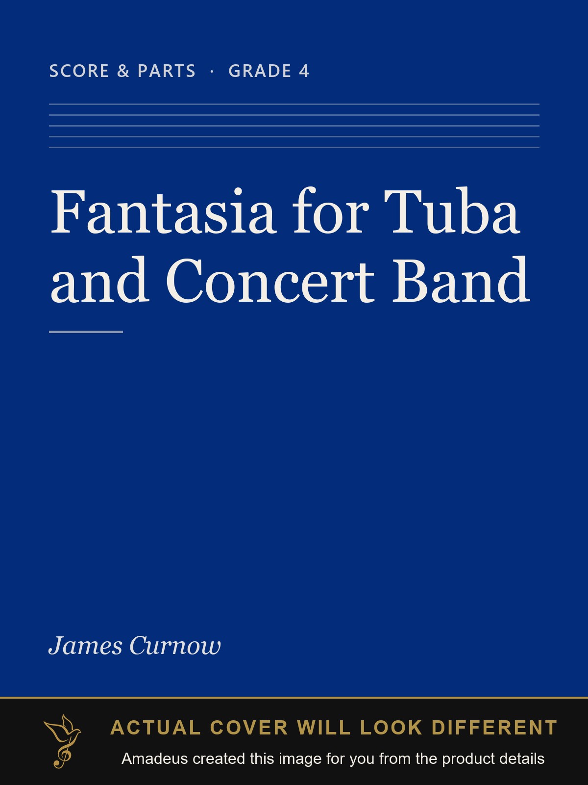 Fantasia for Tuba and Concert Band - Amadeus created this image from the product details; the actual cover will look different