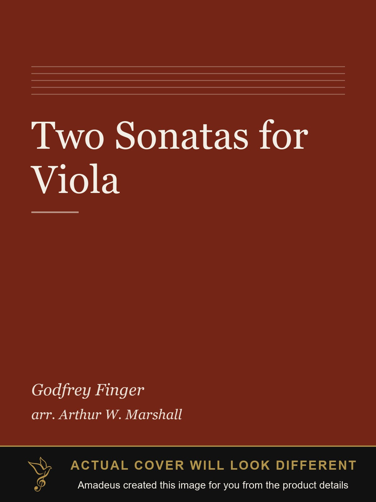 Two Sonatas for Viola - Amadeus created this image from the product details; the actual cover will look different