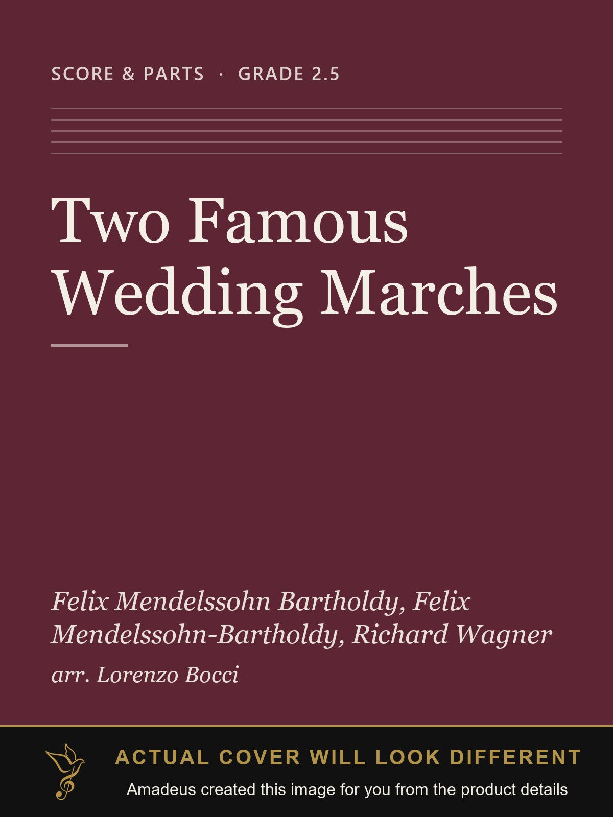 Two Famous Wedding Marches - Amadeus created this image from the product details; the actual cover will look different