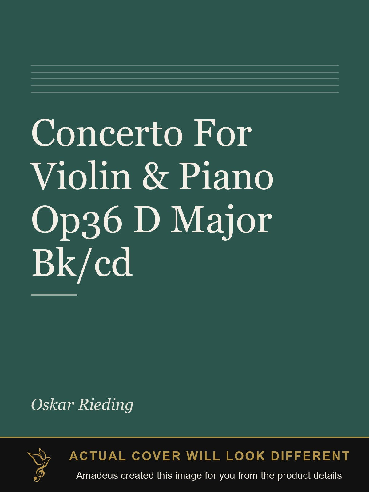 Concerto For Violin & Piano Op36 D Major Bk/cd - Amadeus created this image from the product details; the actual cover will look different