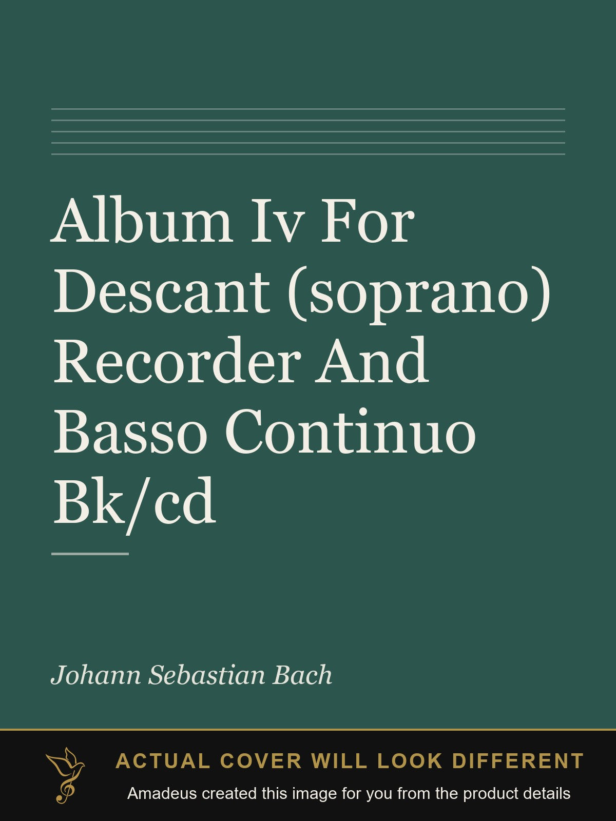 Album Iv For Descant (soprano) Recorder And Basso Continuo Bk/cd - Amadeus created this image from the product details; the actual cover will look different