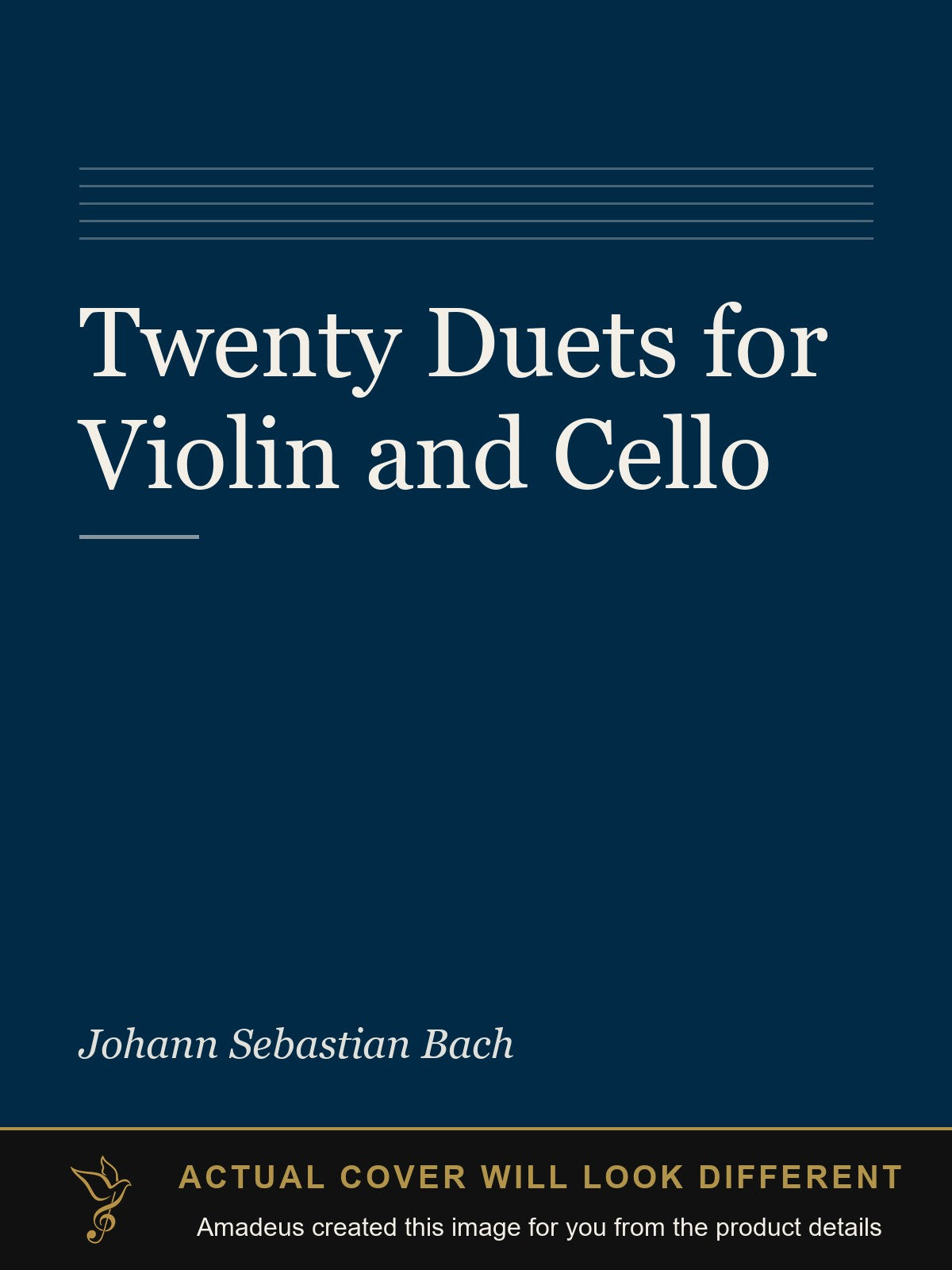 Twenty Duets for Violin and Cello - Amadeus created this image from the product details; the actual cover will look different