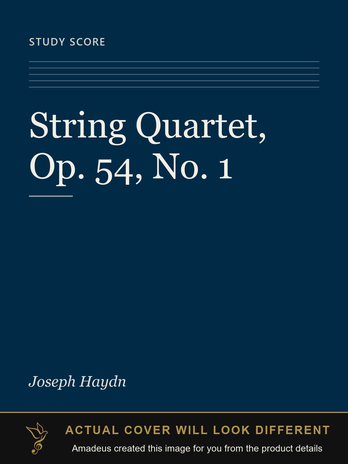 String Quartet, Op. 54, No. 1 - Amadeus created this image from the product details; the actual cover will look different