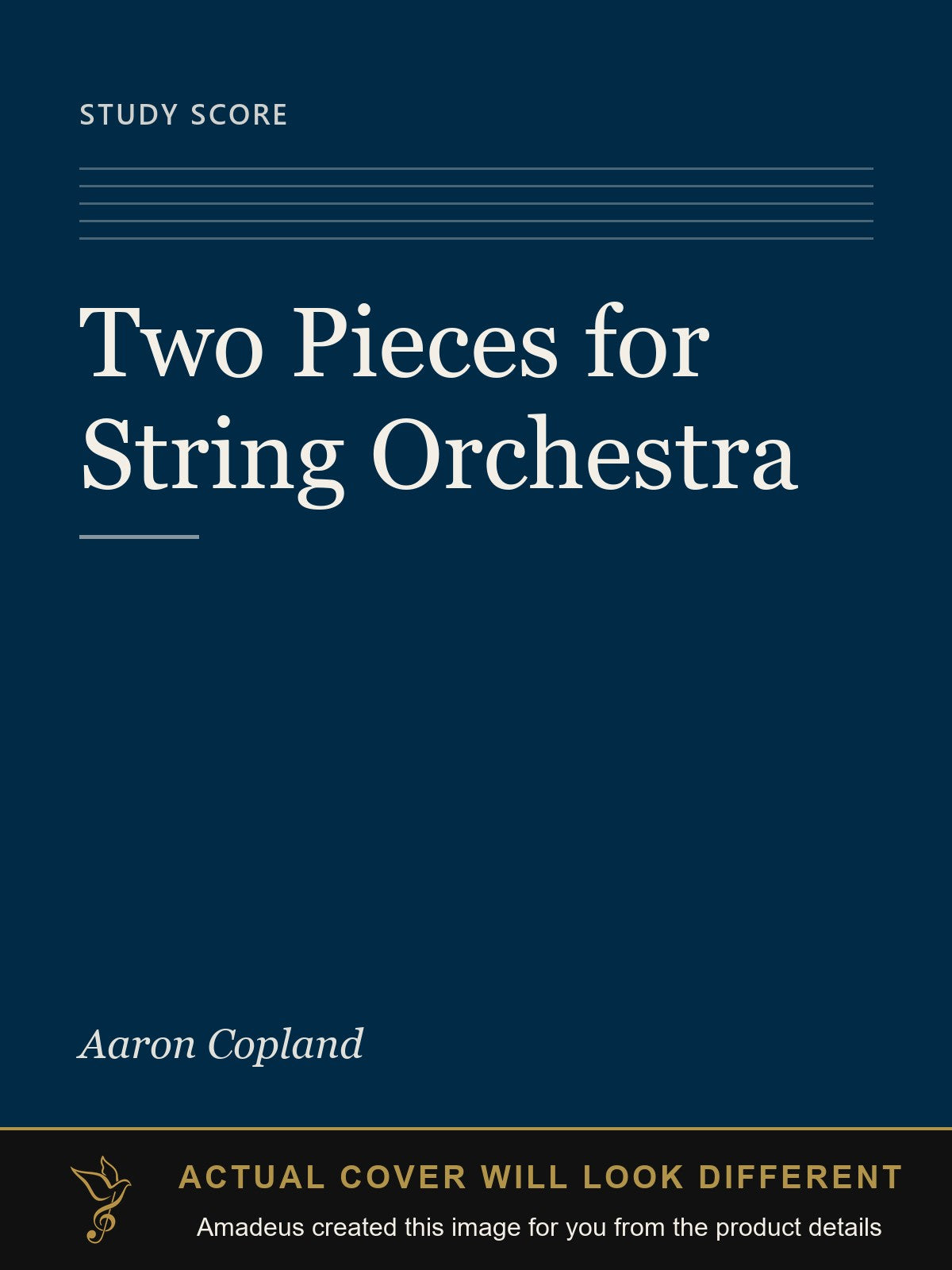 Two Pieces for String Orchestra - Amadeus created this image from the product details; the actual cover will look different