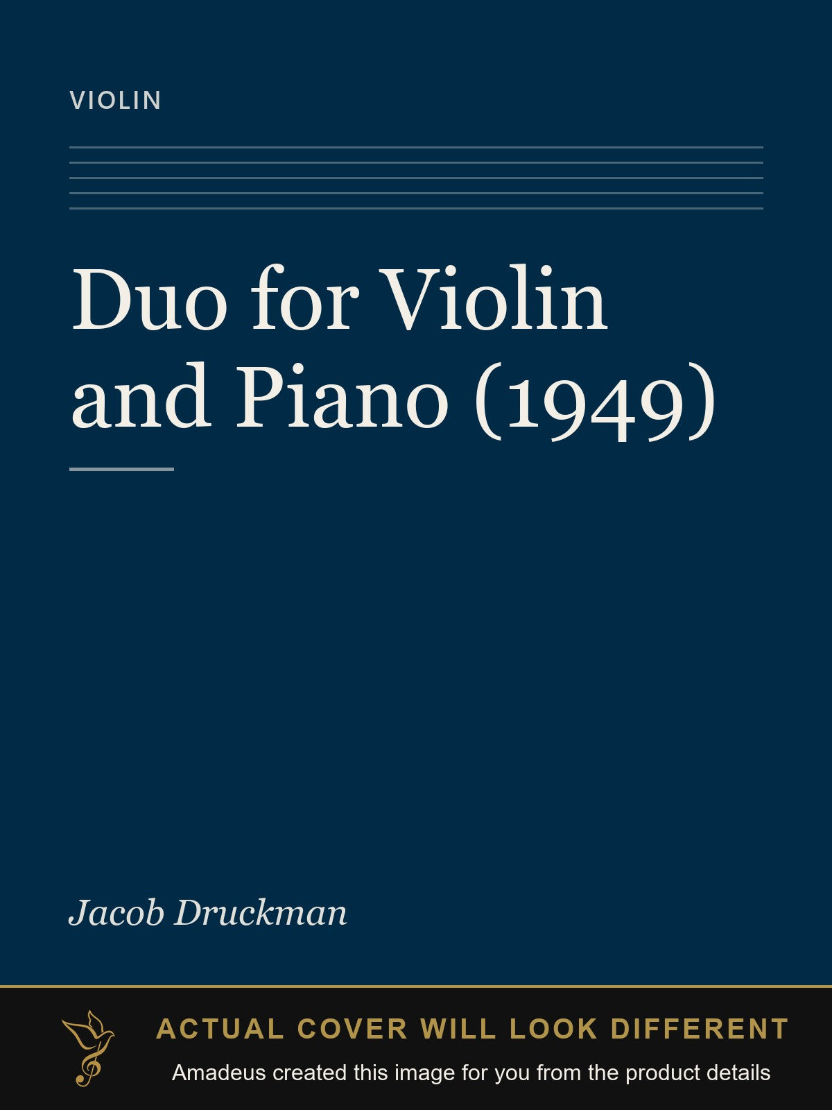 Duo for Violin and Piano (1949) - Amadeus created this image from the product details; the actual cover will look different