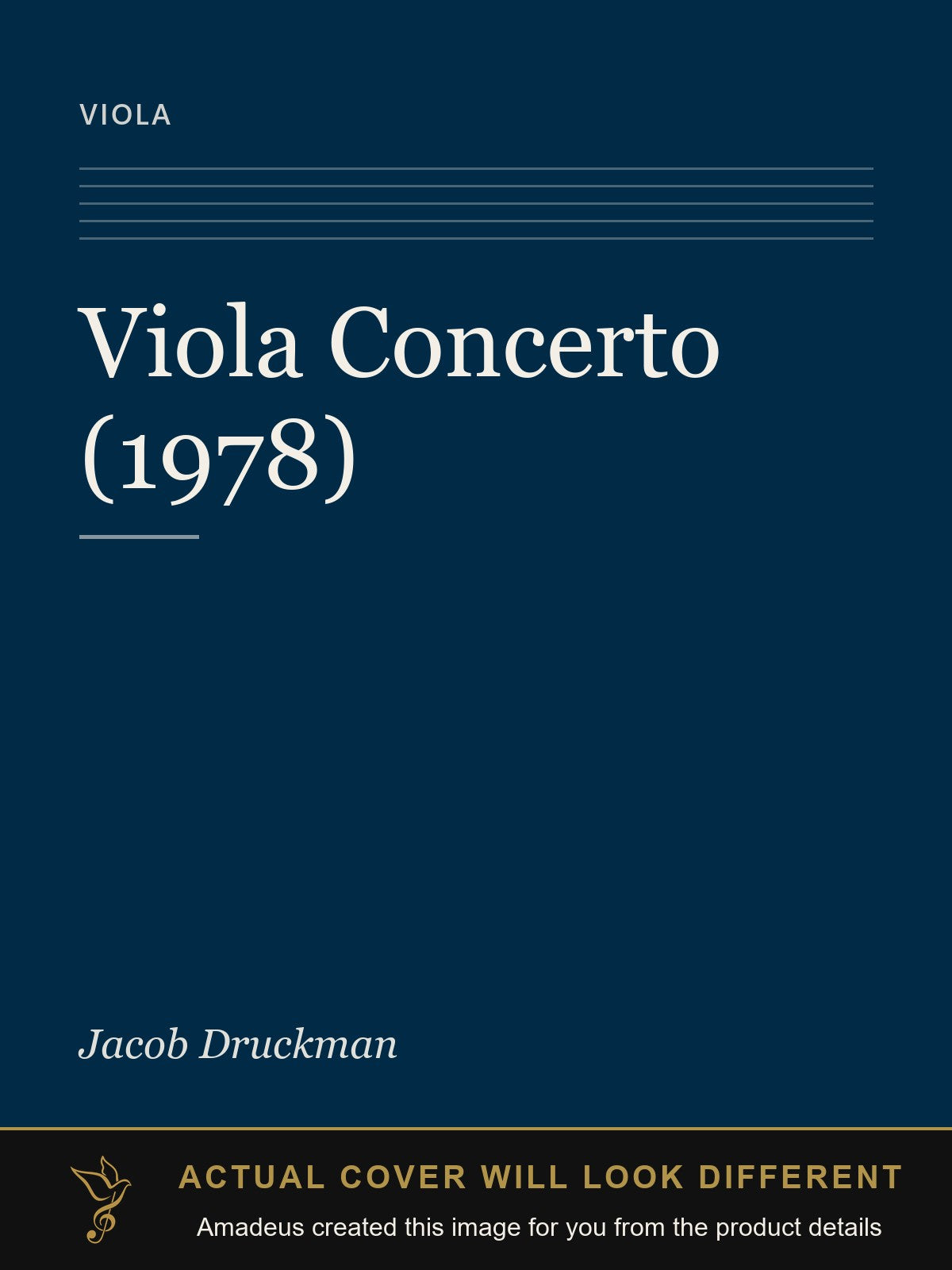 Viola Concerto (1978) - Amadeus created this image from the product details; the actual cover will look different