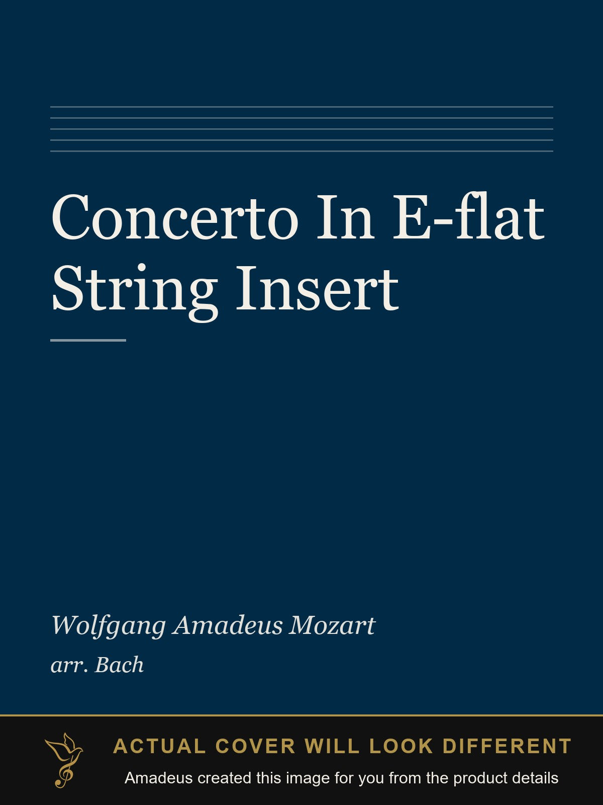 Concerto In E-flat String Insert - Amadeus created this image from the product details; the actual cover will look different
