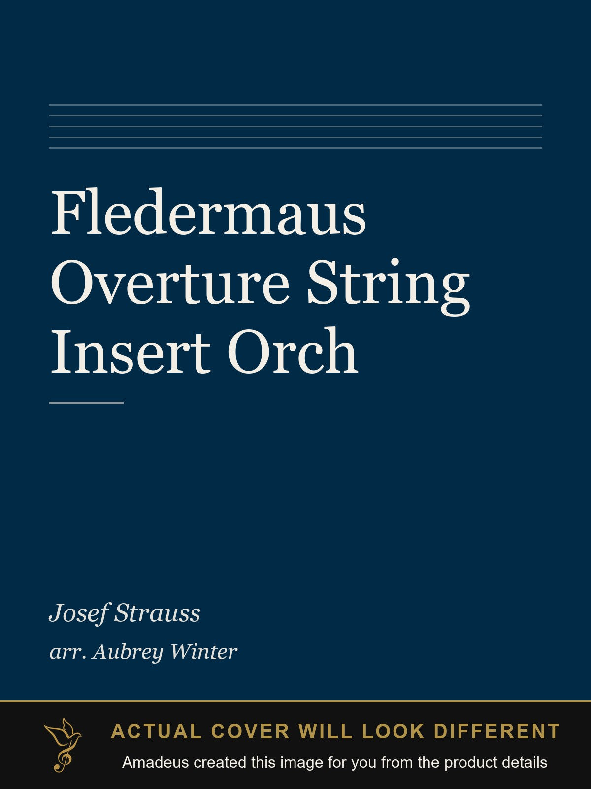 Fledermaus Overture String Insert Orch - Amadeus created this image from the product details; the actual cover will look different