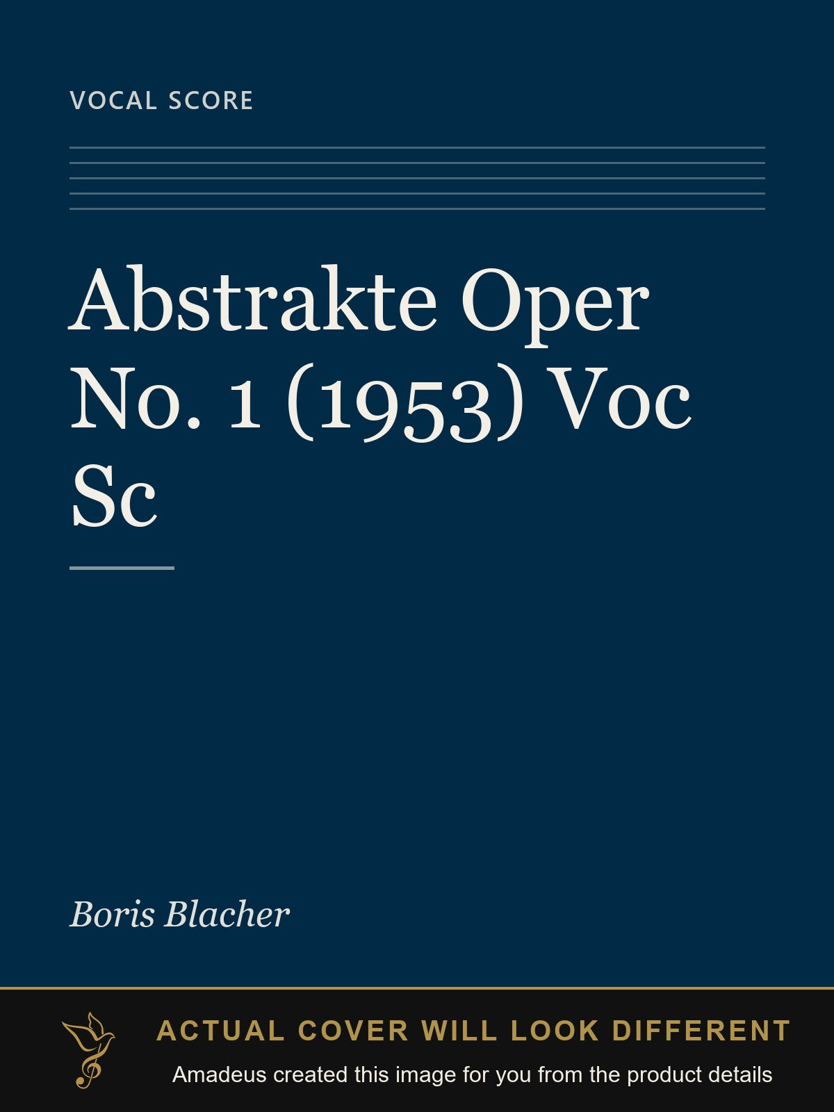 Abstrakte Oper No. 1 (1953) Voc Sc - Amadeus created this image from the product details; the actual cover will look different