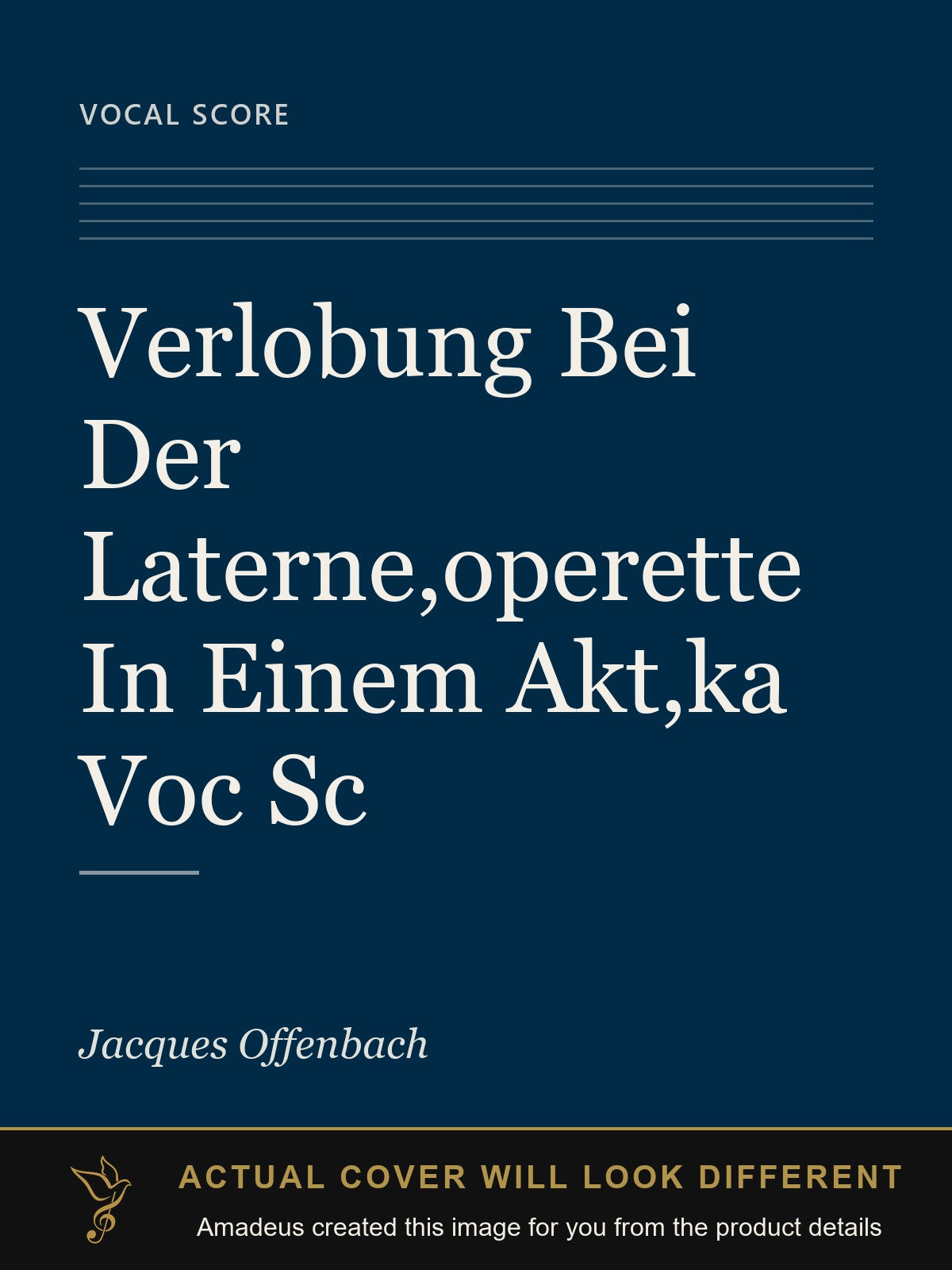 Verlobung Bei Der Laterne,operette In Einem Akt,ka Voc Sc - Amadeus created this image from the product details; the actual cover will look different