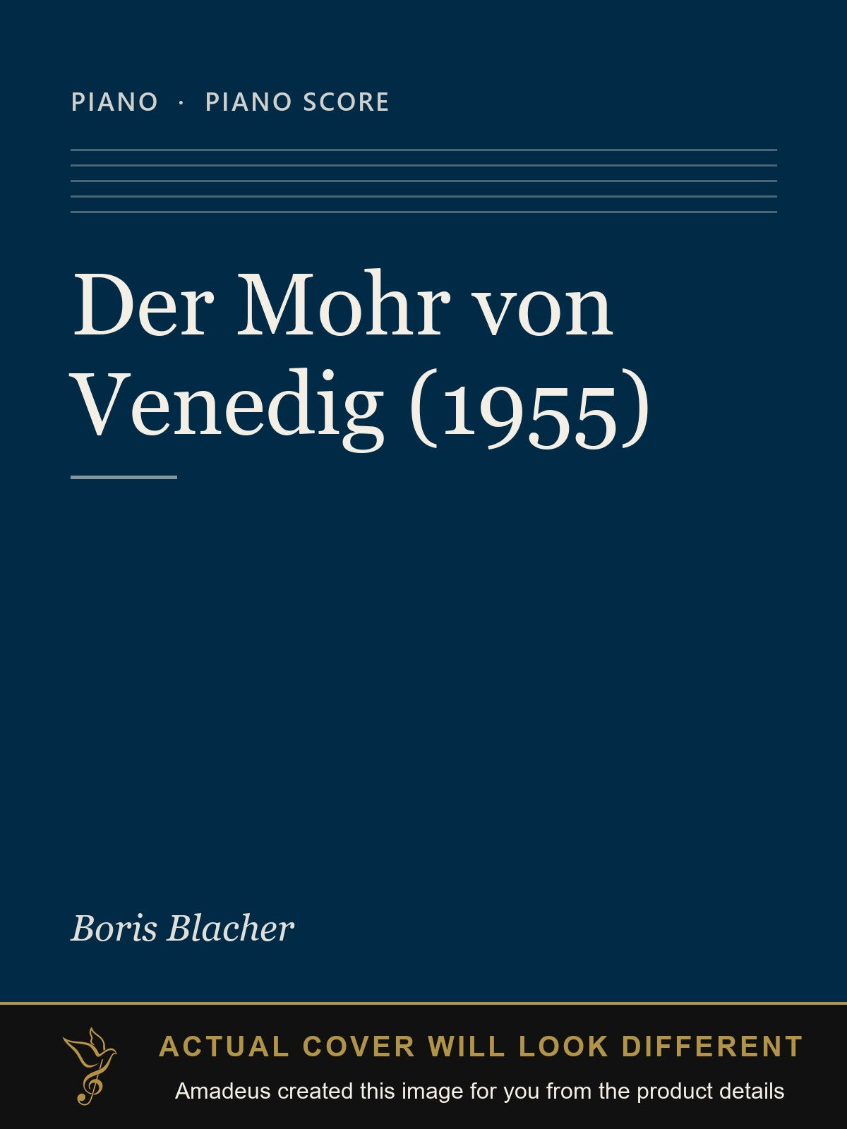 Der Mohr von Venedig (1955) - Amadeus created this image from the product details; the actual cover will look different