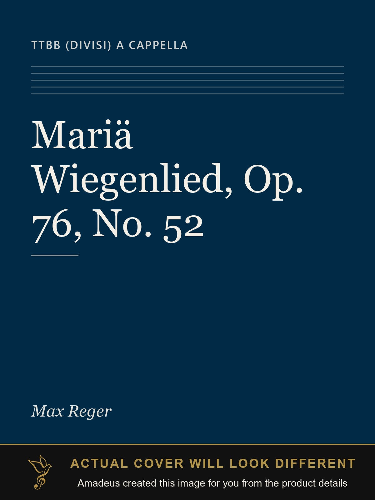 Mariä Wiegenlied, Op. 76, No. 52 - Amadeus created this image from the product details; the actual cover will look different