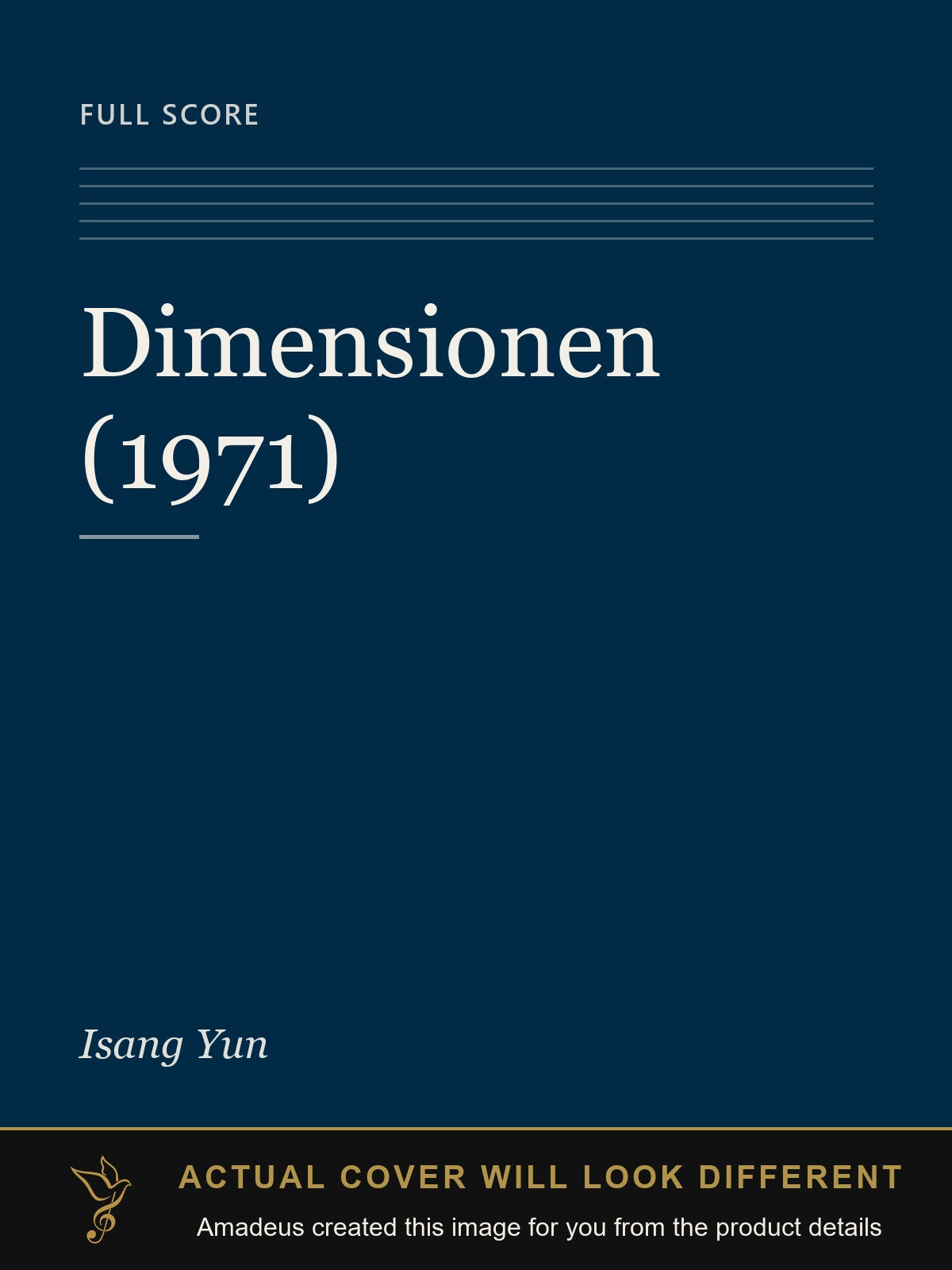 Dimensionen (1971) - Amadeus created this image from the product details; the actual cover will look different