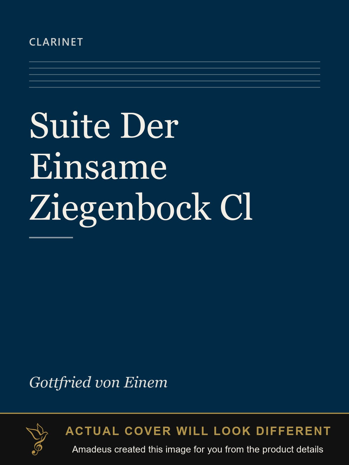 Suite Der Einsame Ziegenbock Cl - Amadeus created this image from the product details; the actual cover will look different