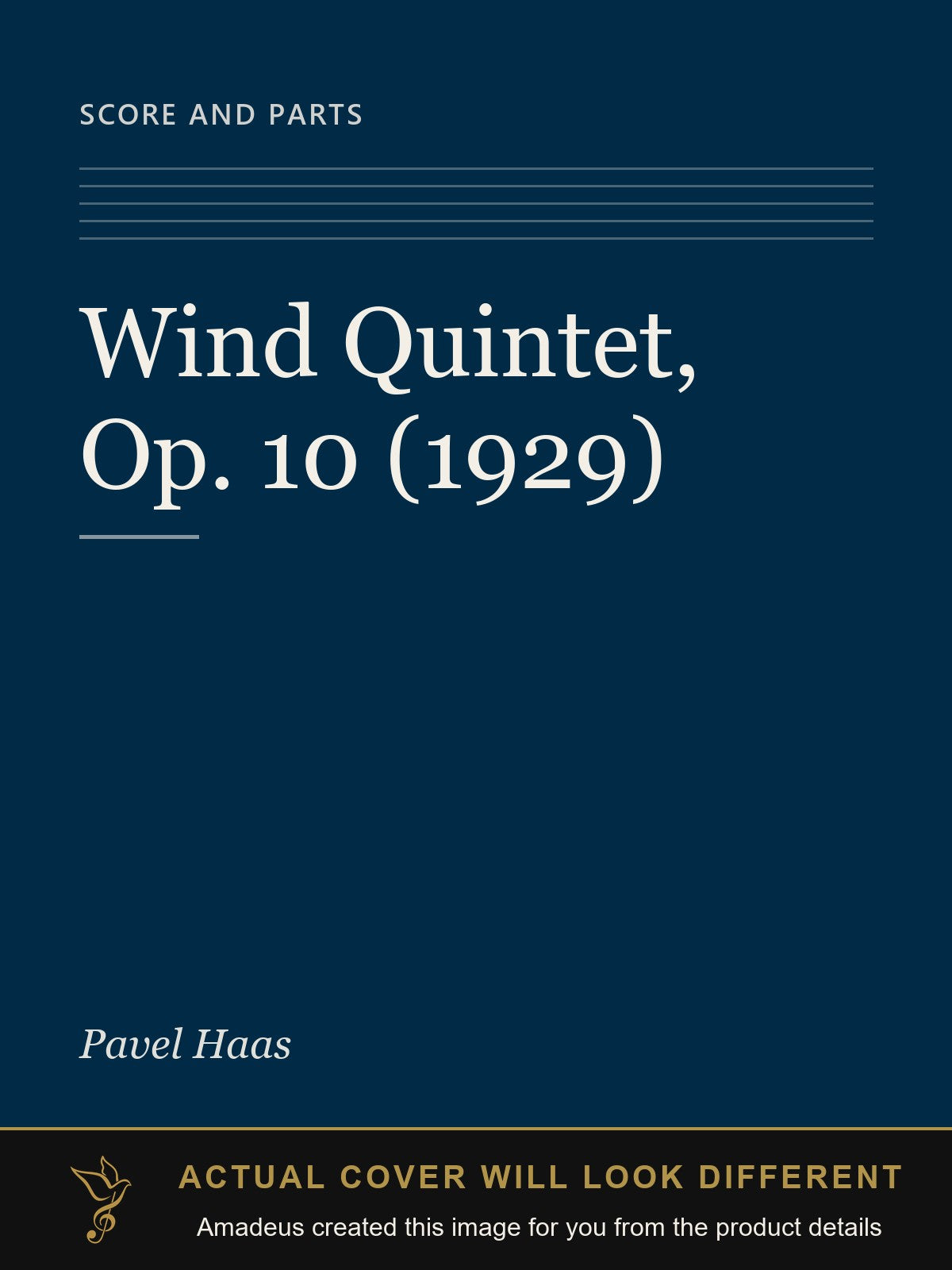 Wind Quintet, Op. 10 (1929) - Amadeus created this image from the product details; the actual cover will look different