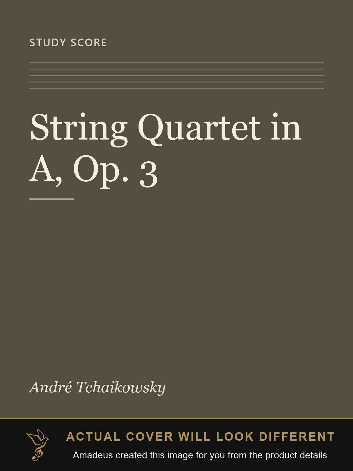String Quartet in A, Op. 3 - Amadeus created this image from the product details; the actual cover will look different