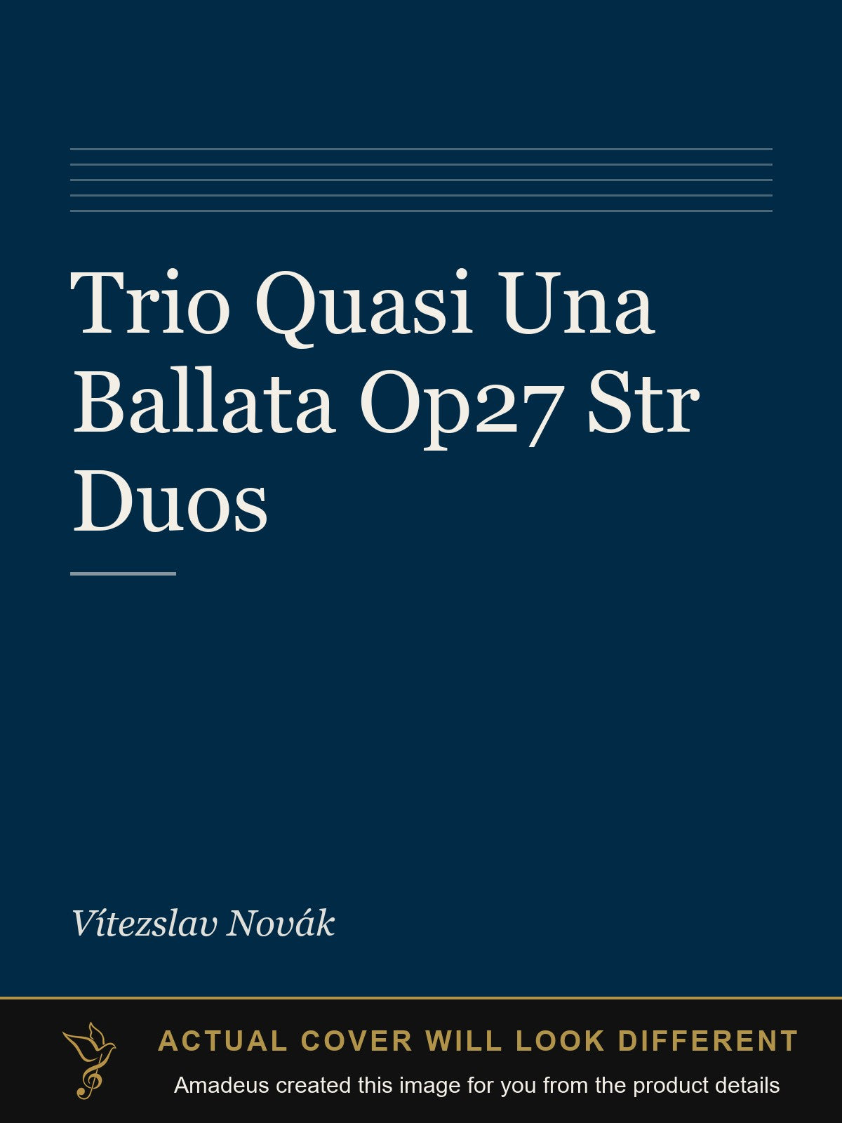 Trio Quasi Una Ballata Op27 Str Duos - Amadeus created this image from the product details; the actual cover will look different