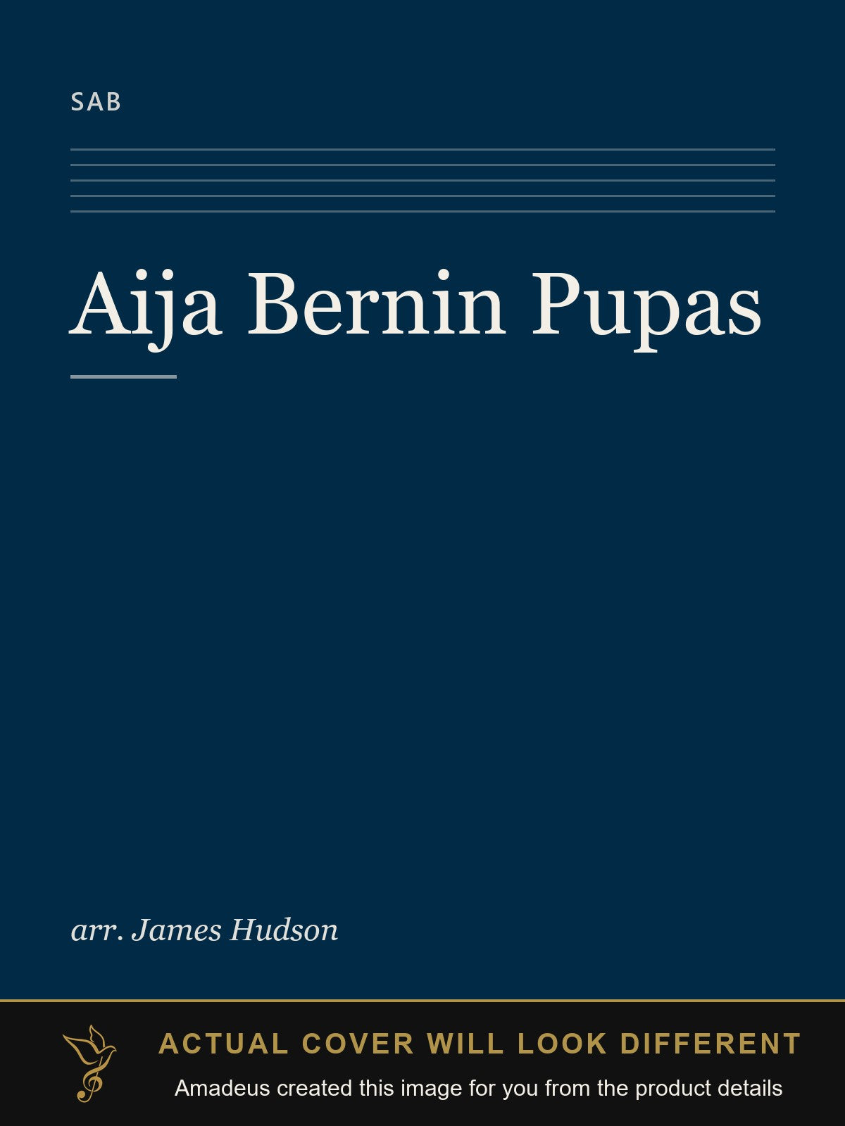 Aija Bernin Pupas - Amadeus created this image from the product details; the actual cover will look different