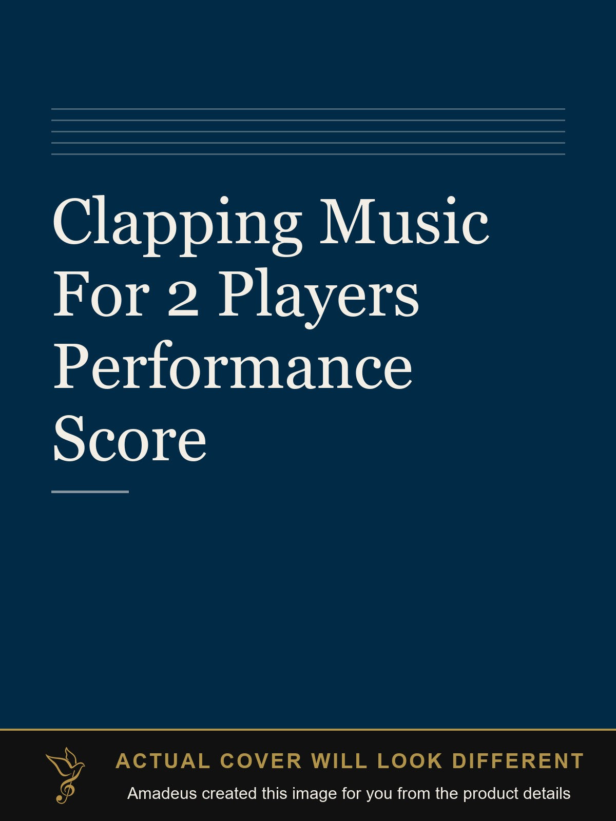 Clapping Music For 2 Players Performance Score - Amadeus created this image from the product details; the actual cover will look different