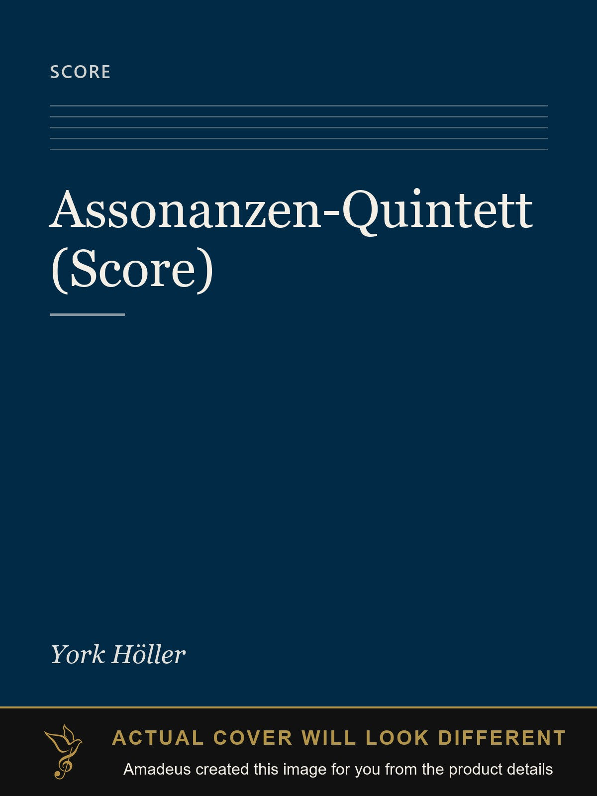 Assonanzen-Quintett (Score) - Amadeus created this image from the product details; the actual cover will look different