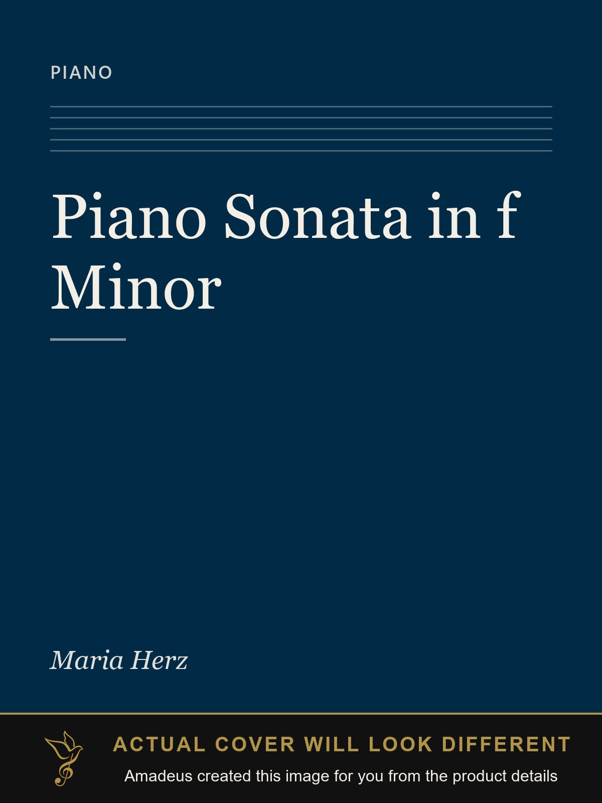 Piano Sonata in f Minor - Amadeus created this image from the product details; the actual cover will look different