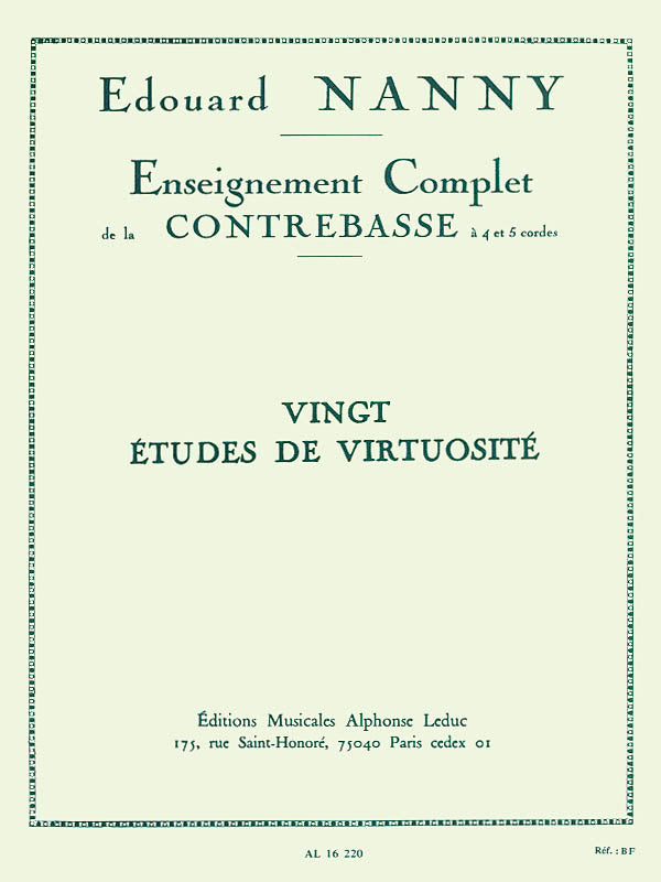 Product Cover for Enseignement Complet de la Contrebasse