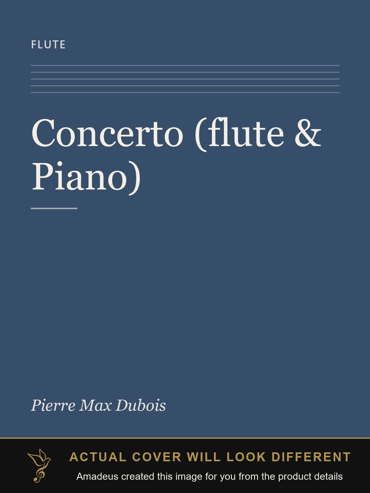 Concerto (flute & Piano) - Amadeus created this image from the product details; the actual cover will look different