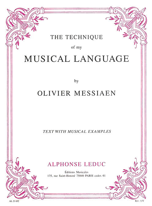 Product Cover for Olivier Messiaen - Technique De Mon Langage Musical (version Anglaise)