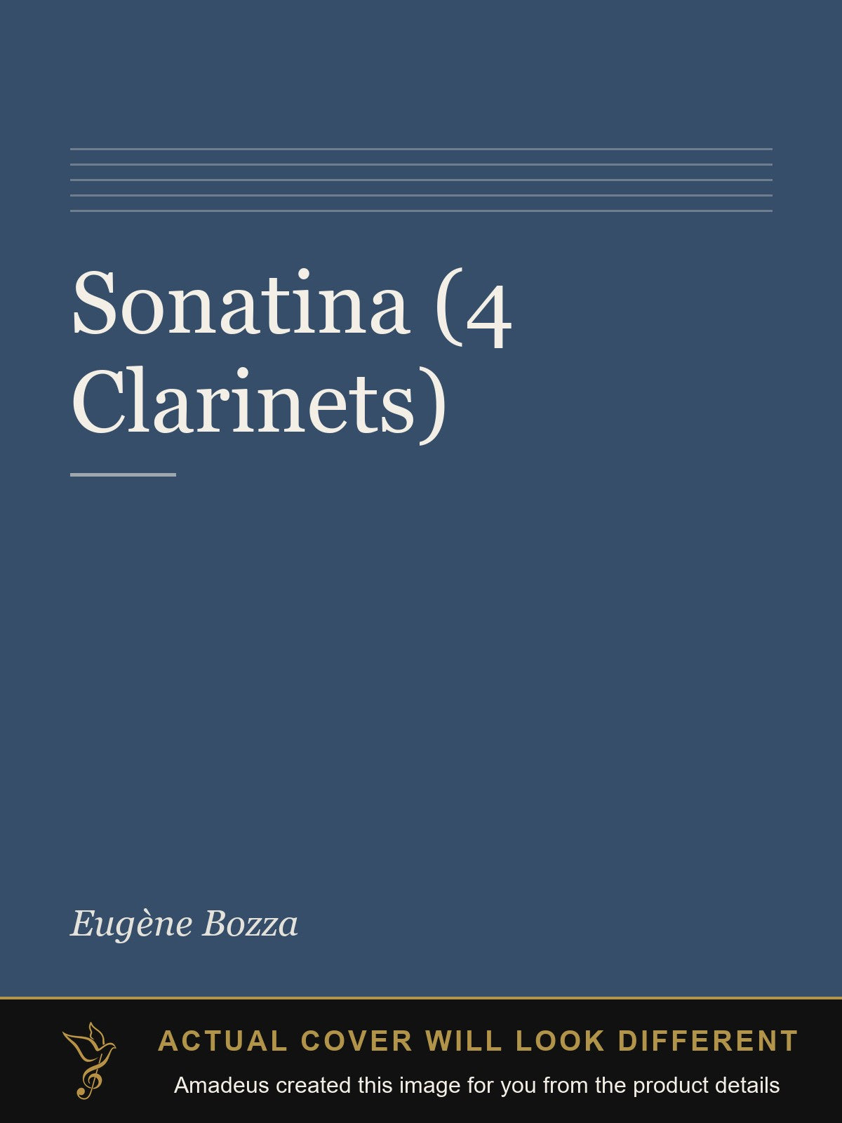 Sonatina (4 Clarinets) - Amadeus created this image from the product details; the actual cover will look different